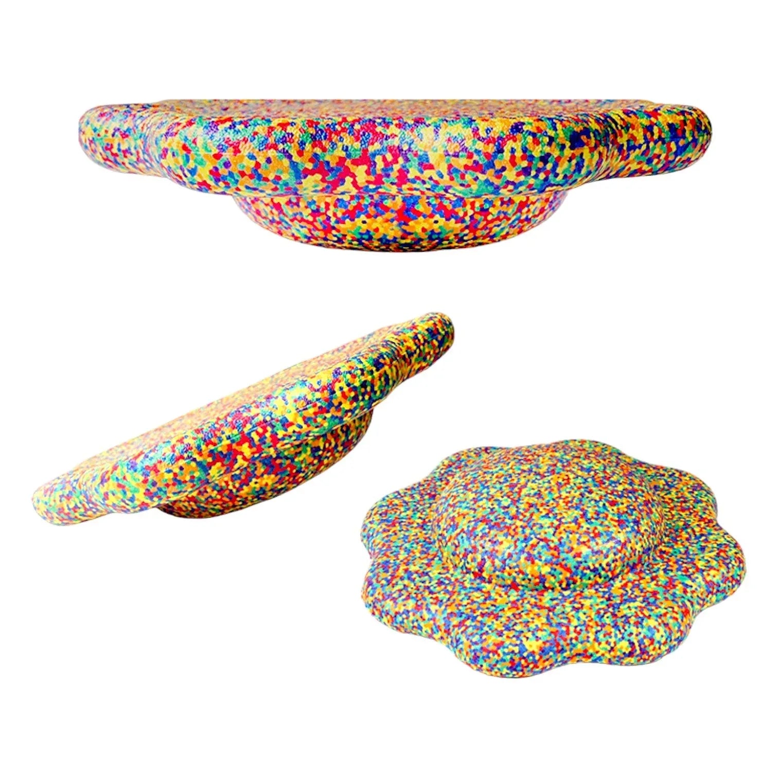 Flower-shaped Balance Board for Stepping Stones in Rainbow Confetti - BIG FRENCHIES
