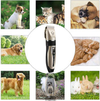 Rechargeable Dog Clippers, Low Noise Pet Shaver Dog Grooming Kit Cordless Professional Dog Hair Trimmer with Comb Scissors for Dogs Cats & Others - BIG FRENCHIES