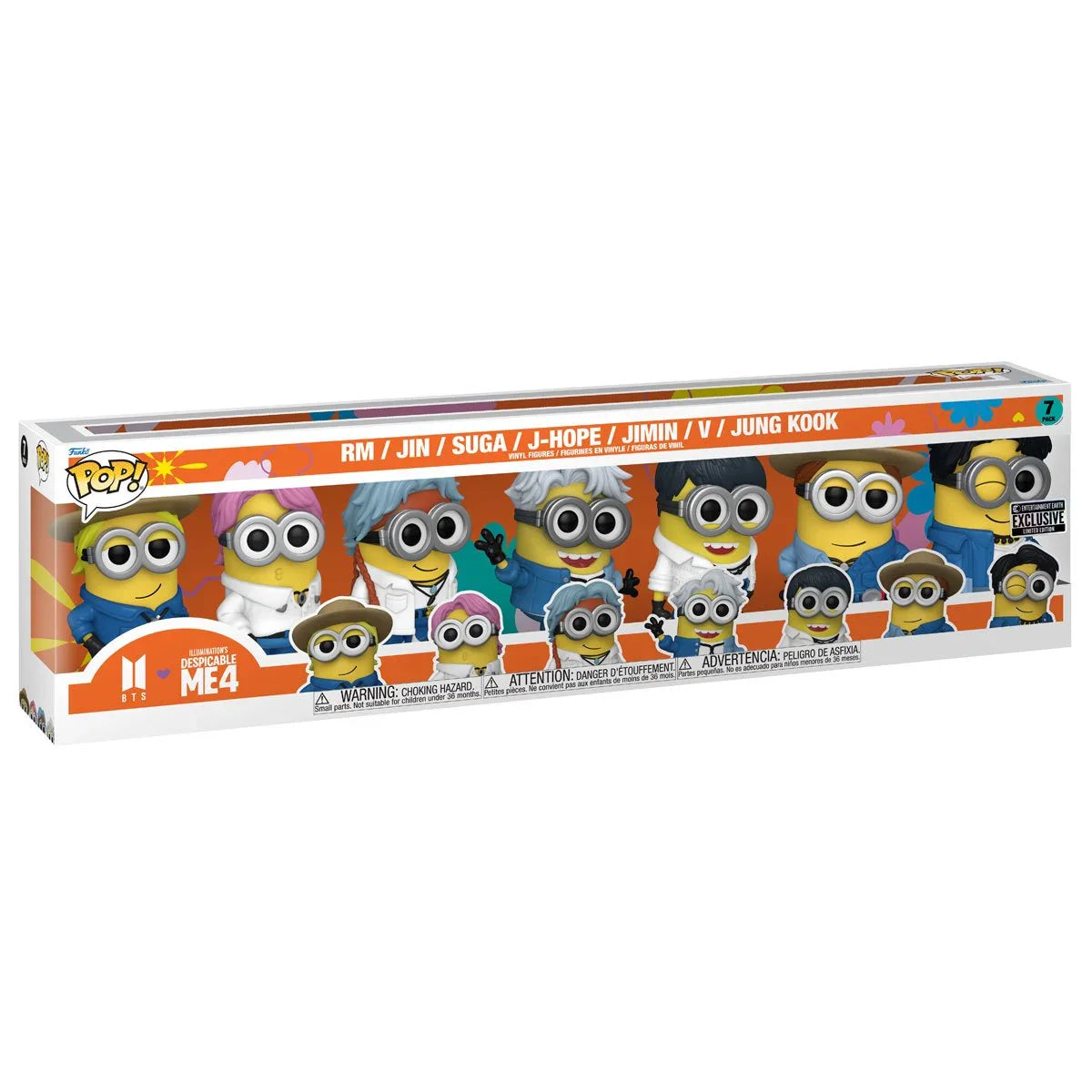 *Not Mint* - Despicable Me 4 Minions x BTS Funko Pop! Vinyl Figure 7-Pack - Entertainment Earth Exclusive - BIG FRENCHIES