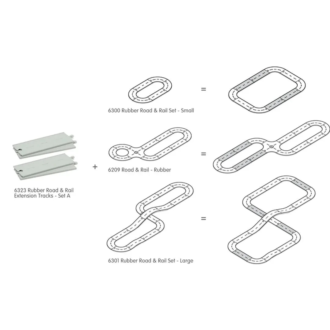 Rubber Road & Rail Expansion Tracks - Set A - BIG FRENCHIES