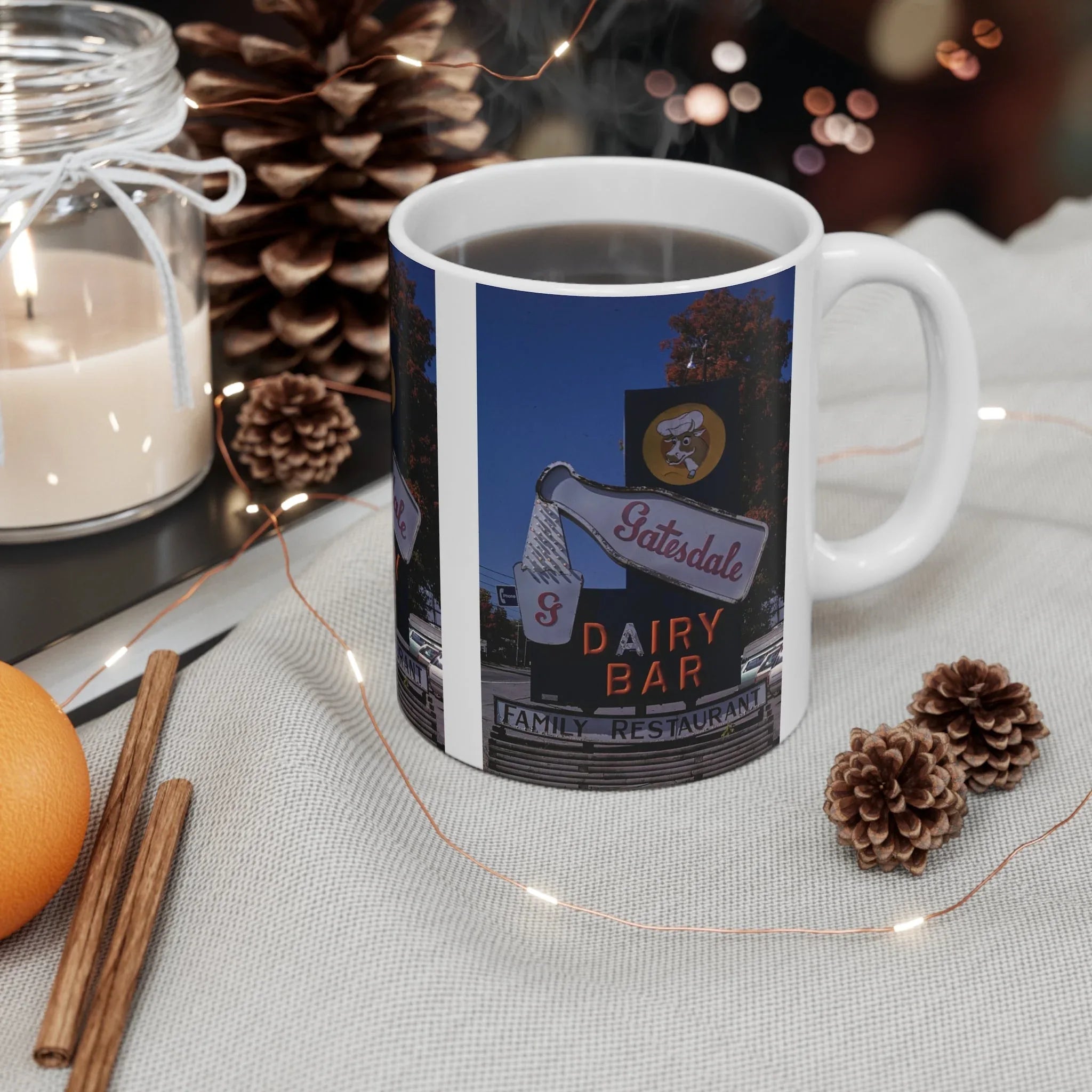 ROADSIDE MUGS - Gatesdale Dairy Bar Ceramic Mug 11oz - BIG FRENCHIES