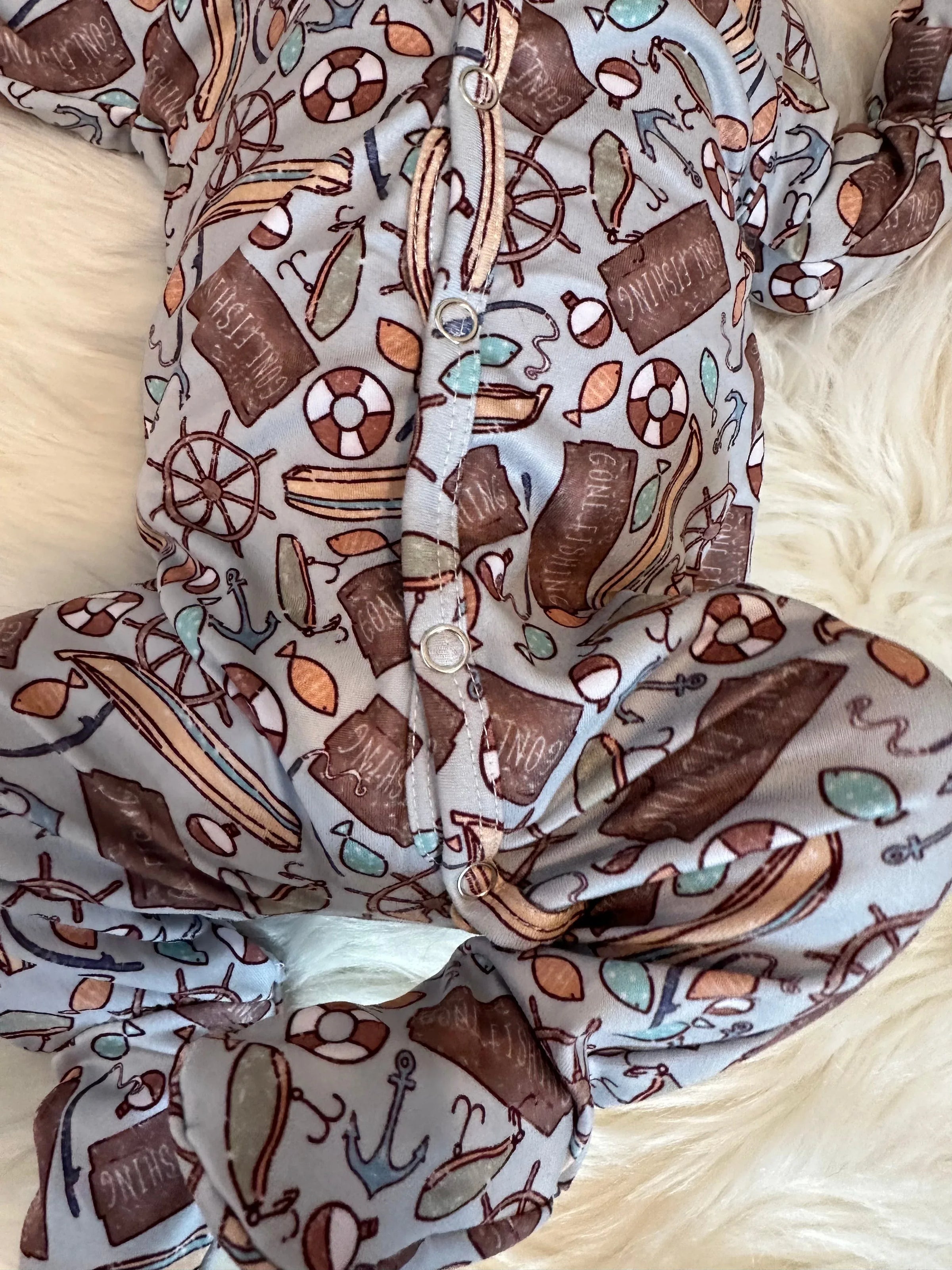 NEWBORN gone fishing sleeper Set - BIG FRENCHIES