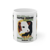 ROADSIDE MUGS - Illinois Cattle Feeders Meeting WPA Ceramic Mug 11oz - BIG FRENCHIES