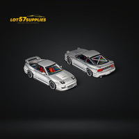 MicroTurbo Nissan 180SX Miyabi Metallic Silver 1:64