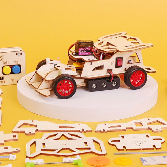 Steering Remote-Controlled Car DIY Kit, Educational STEM Toy - BIG FRENCHIES