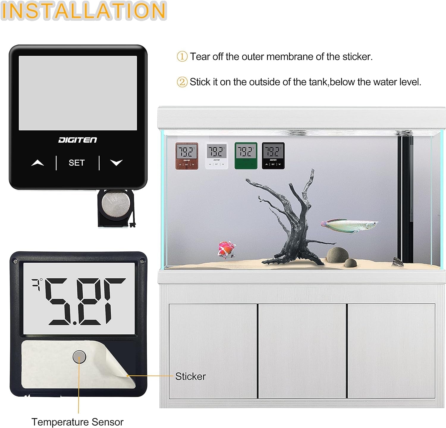 Digital Aquarium Thermometer - BIG FRENCHIES