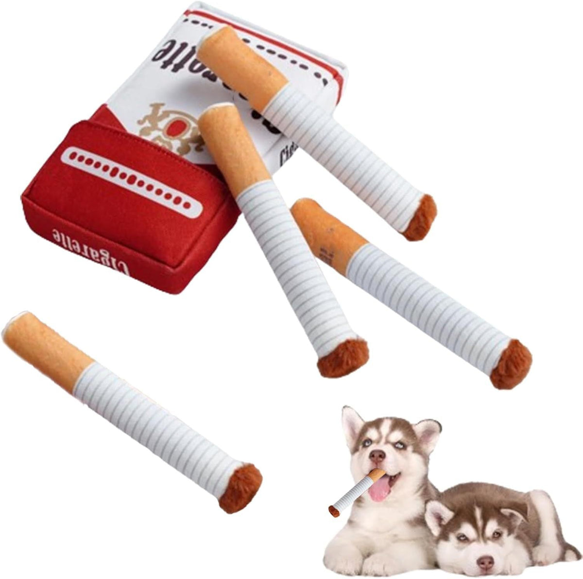 Dog cigarettes with box, sound making toys, pet toys, bite resistant and grinding plush toys, cat supplies-Pet Toys-BIG FRENCHIES-V.I.P Digital Presence
