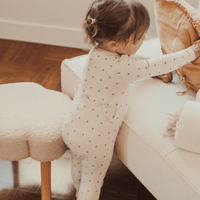 The Printed Romper - Mini Stitch Blue