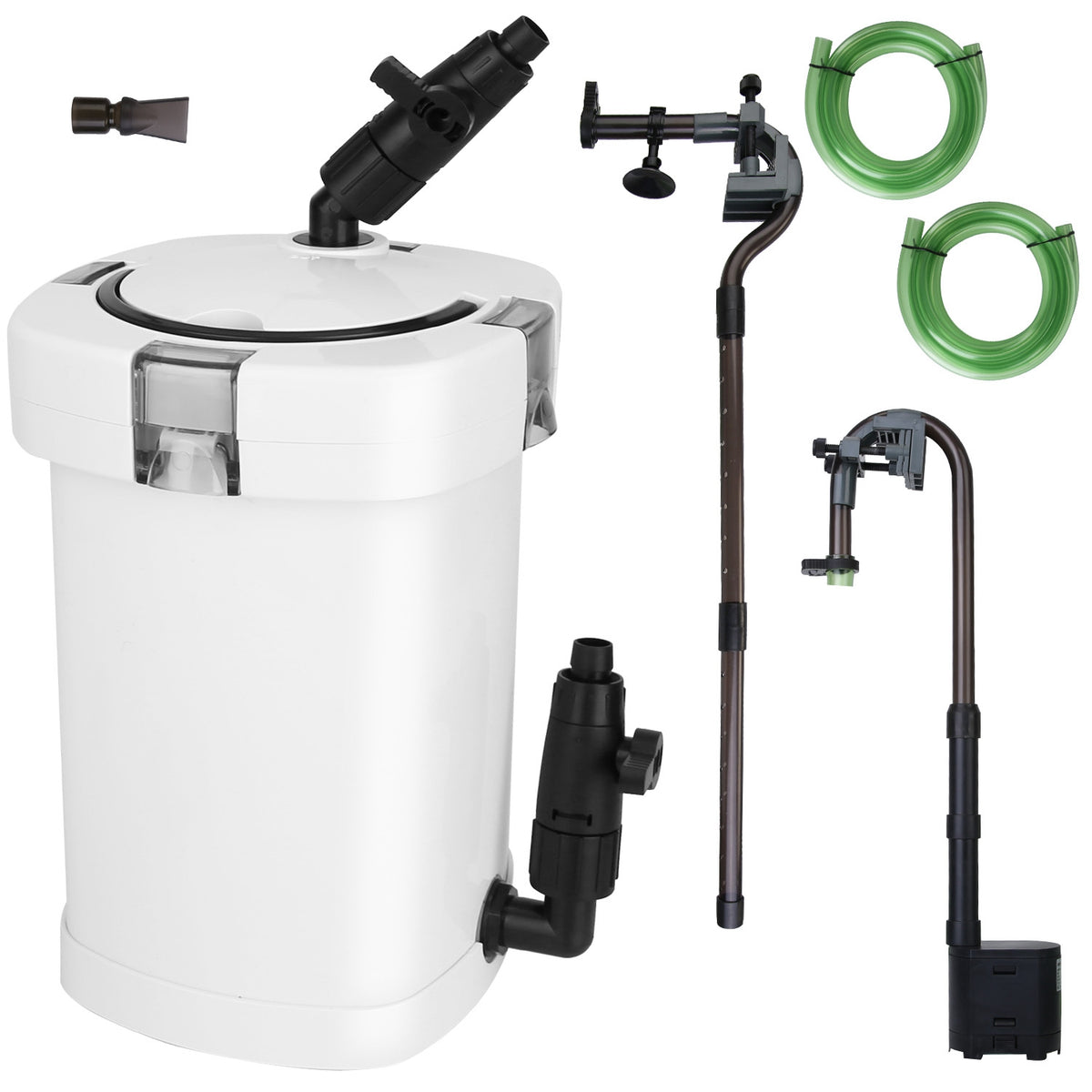 1Pc 3-Stage External Canister Filter For Aquarium Fish Tank With 600L-H Flow Rate 35.4in Max Height 6W Easy Installation