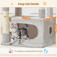 38-Inch Cat Tree for Indoor Cats | Kitten Tower with Condo, Hammock & Perch