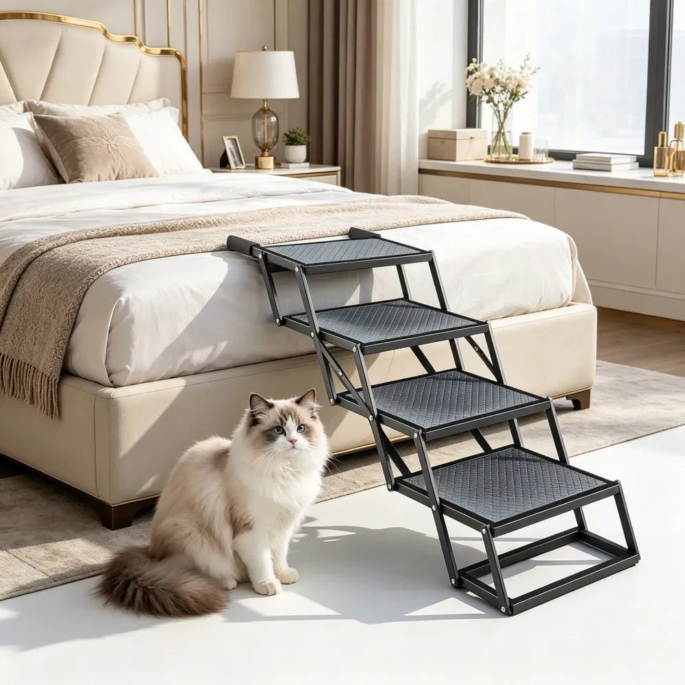 Pet Stairs with Adjustable Height for Outdoor