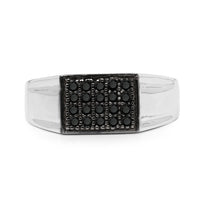 0.30 Carat Genuine Black Diamond .925 Sterling Silver Ring