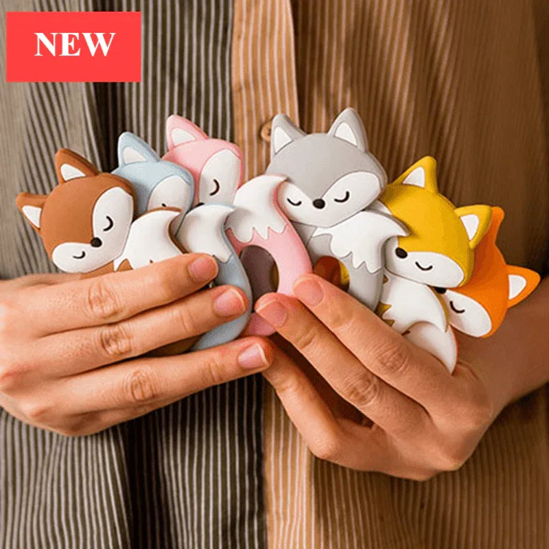 New Sets Baby Silicone Teether Rodent Silicone Animal Fox Teeth Chew Children Goods - BIG FRENCHIES