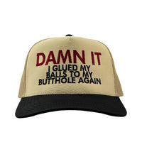 I GLUED MY Mesh Trucker Cap Hat Custom Embroidered