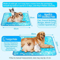 Dog Cooling Mat, Pet Cooling Mat With Non-Toxic Solid Gel, Self-Cooling Pad For Dogs, Waterproof, Durable Cooling Bed Fo