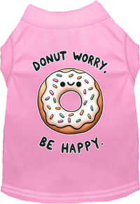 Adorable Cat or Dog Shirt for Pets "Donut Worry, Be Happy"