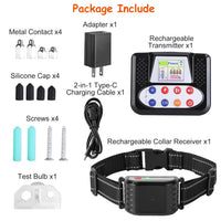 1Set 990FT Range Dog Wireless Fence Remote Training Collar IPX6 Waterproof Receiver With 0-9 Levels Beep Vibration Shock