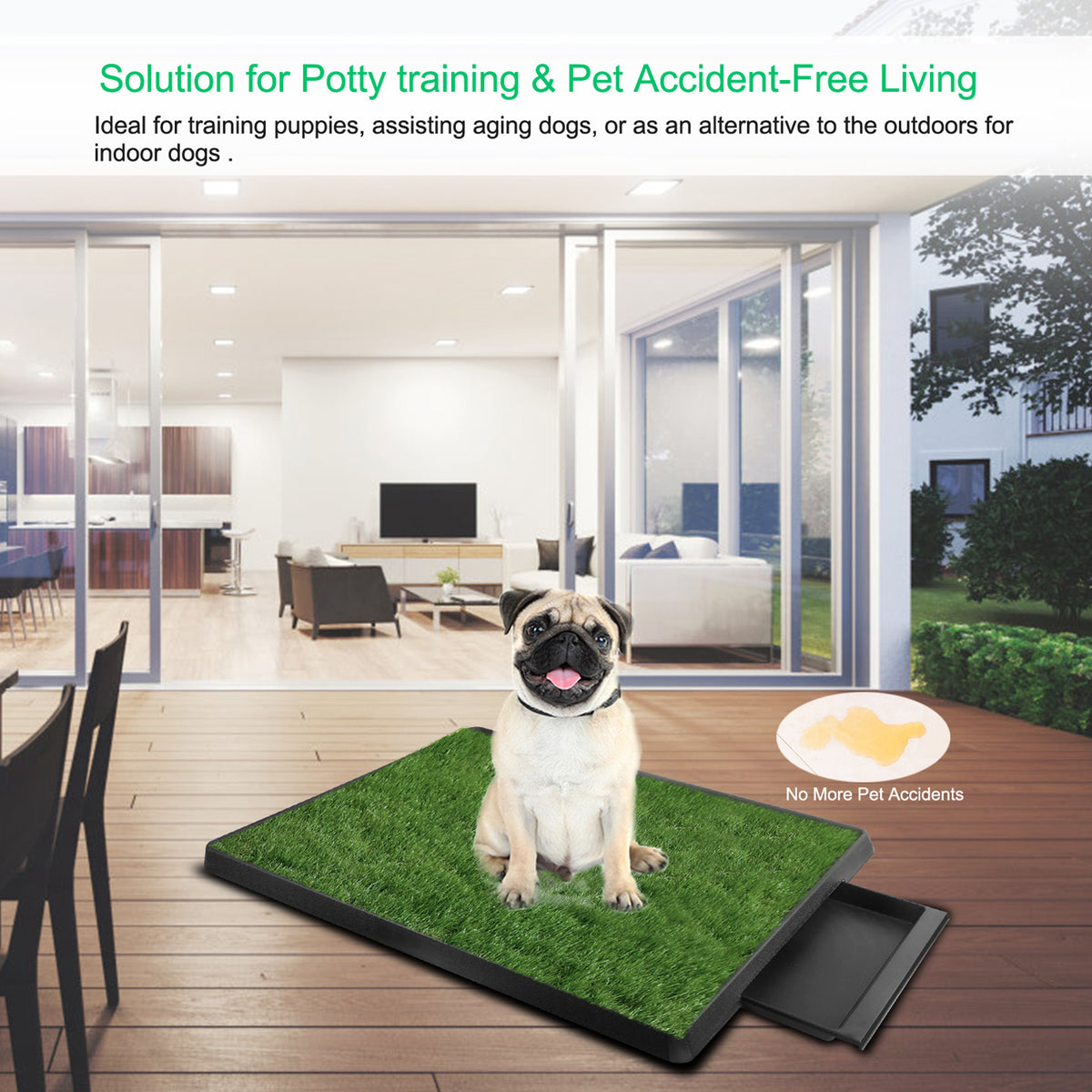 1Pc Dog Potty Training Artificial Grass Pad Pet Cat Toilet Trainer Mat Puppy Loo Tray Turf For Small Medium Dogs Indoor 
