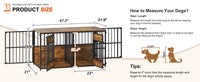 Wooden Dog Crate Furniture, Large Dog Kennel with Storage Top, Indoor Pet Cage