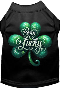 Adorable Cat or Dog Shirt for Pets "A's Born Lucky"