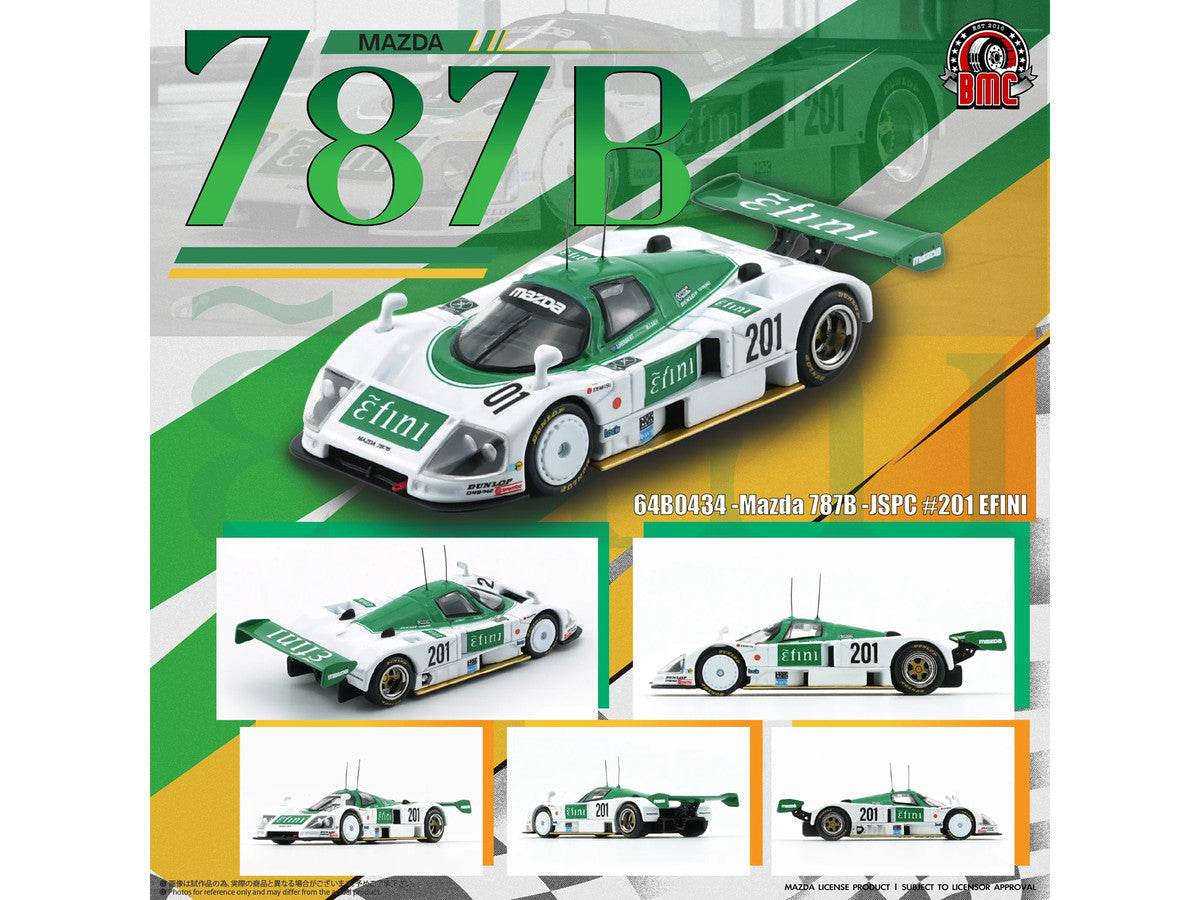 Mazda 787B #201 Johnny Herbert - Maurizio Sandro Sala "Efini" "All Japan Sports Prototype Car Endurance Championship" (1991) 1/64 Diecast Model Car by BM Creations