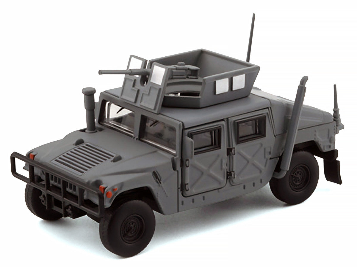 HUMVEE 4-CT Military Vehicle Matt Gray with Alternative Tops 1/64 Diecast Model Car by BM Creations