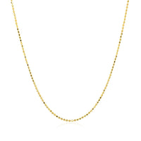 14k Yellow Gold Diamond Cut Bead Chain 1.0mm