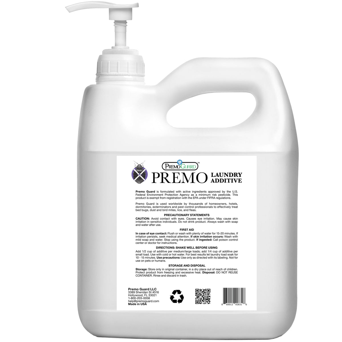 Bed Bug & Mite Laundry Additive 64 oz | Non-Toxic Treatment | Premo Guard