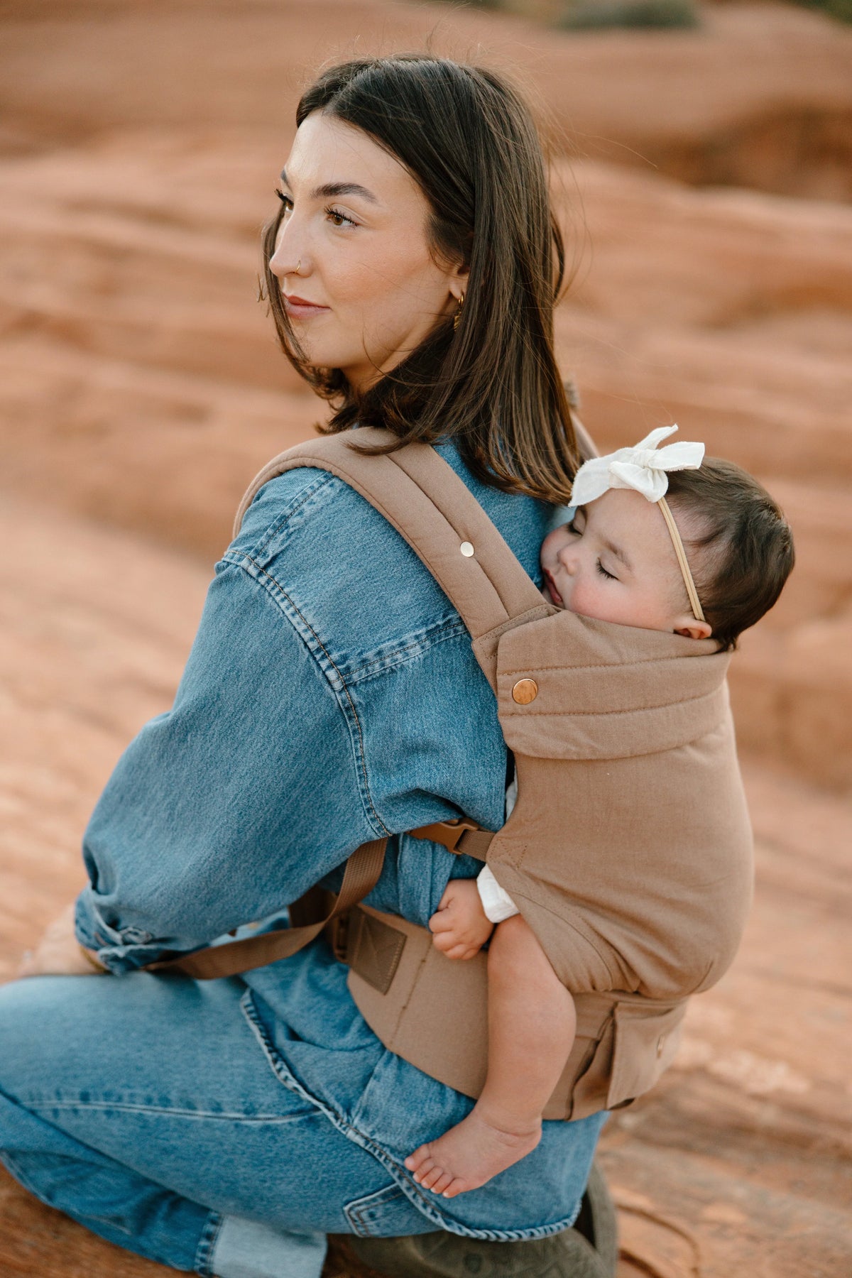 Monroe x Coco Desert - Cotton Linen Baby Carrier (7-35 lbs) - BIG FRENCHIES