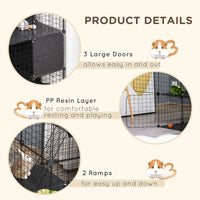 56 Panels Pet Playpen Small Animal Cage for Rabbit