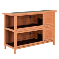 2-Story Large Rabbit Hutch Bunny Cage Wooden Pet House Small Animal Habitat With Lockable Doors, No Leak Tray And Waterp