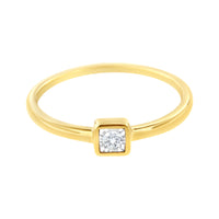 14K Yellow Gold Plated .925 Sterling Silver 1/20 cttw Miracle Set Diamond Promise Ring (J-K Color, I1-I2 Clarity) - Size 6