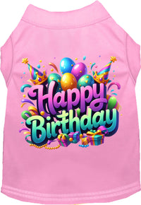 Party Cat or Dog Shirt for Pets "Happy Birthday"