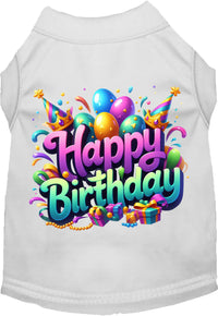 Party Cat or Dog Shirt for Pets "Happy Birthday"