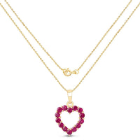 0.43 Carat Genuine Ruby 10K Yellow Gold  Pendant