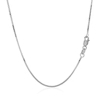 14k White Gold Classic Box Chain 0.8mm