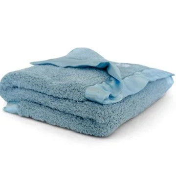 Classic Satin Border Blanket - Powder Blue - BIG FRENCHIES