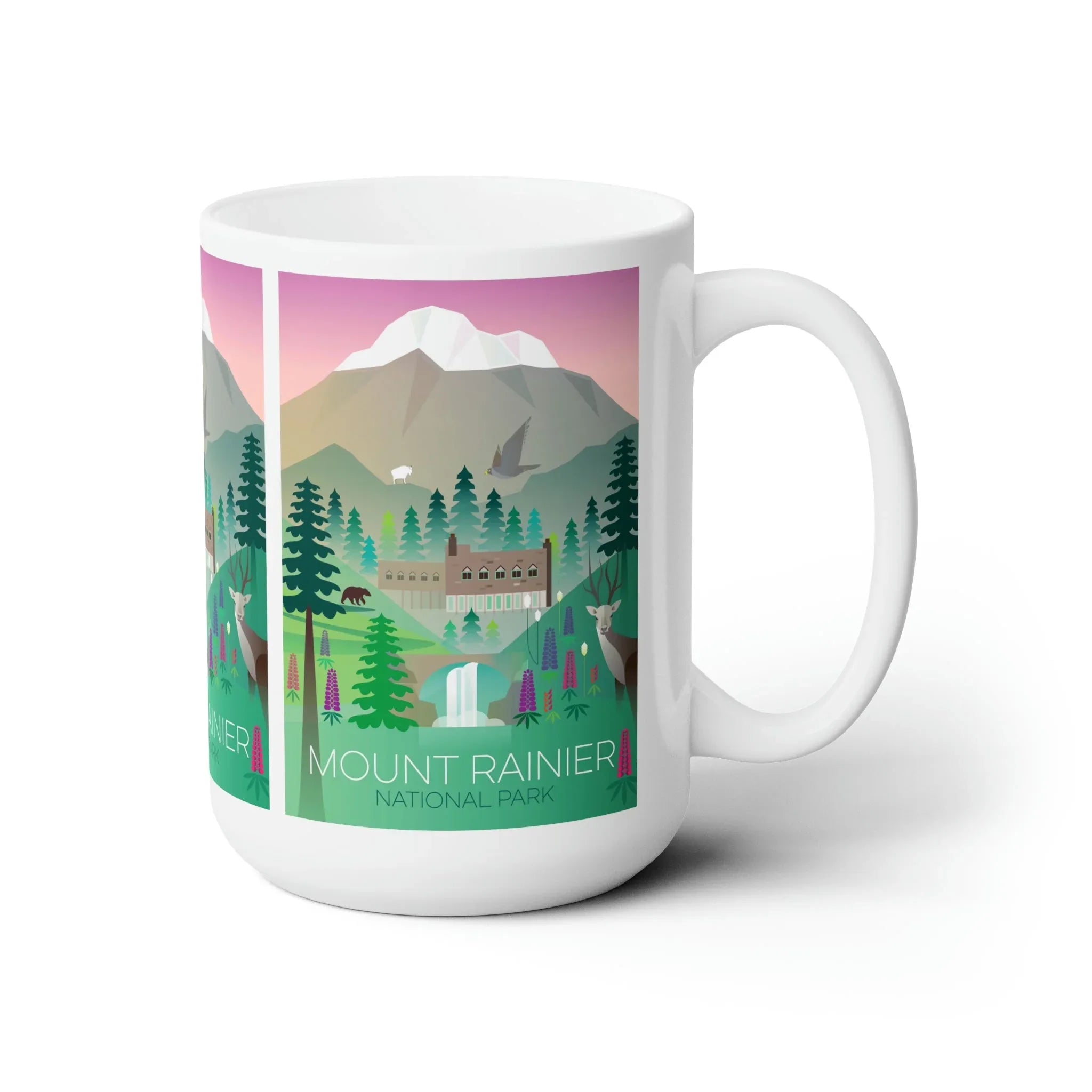 Mount Rainier Ceramic Mug 11oz or 15oz - BIG FRENCHIES