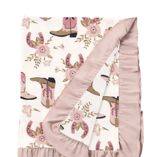 Cowgirl Boots Stroller Blanket - BIG FRENCHIES