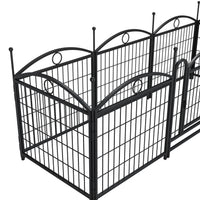 Dog Playpen Indoor 24 inch 8 Panels Metal Dog Pen Pet Dog Fence Outdoor Exercise Pen with Doors, Heavy Duty Dog Fence Pu