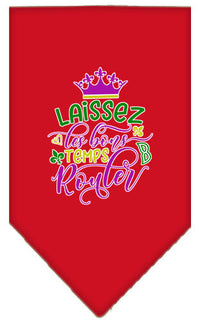 Pet and Dog Bandana Screen Printed, "Laissez Les Bons Temps Rouler"