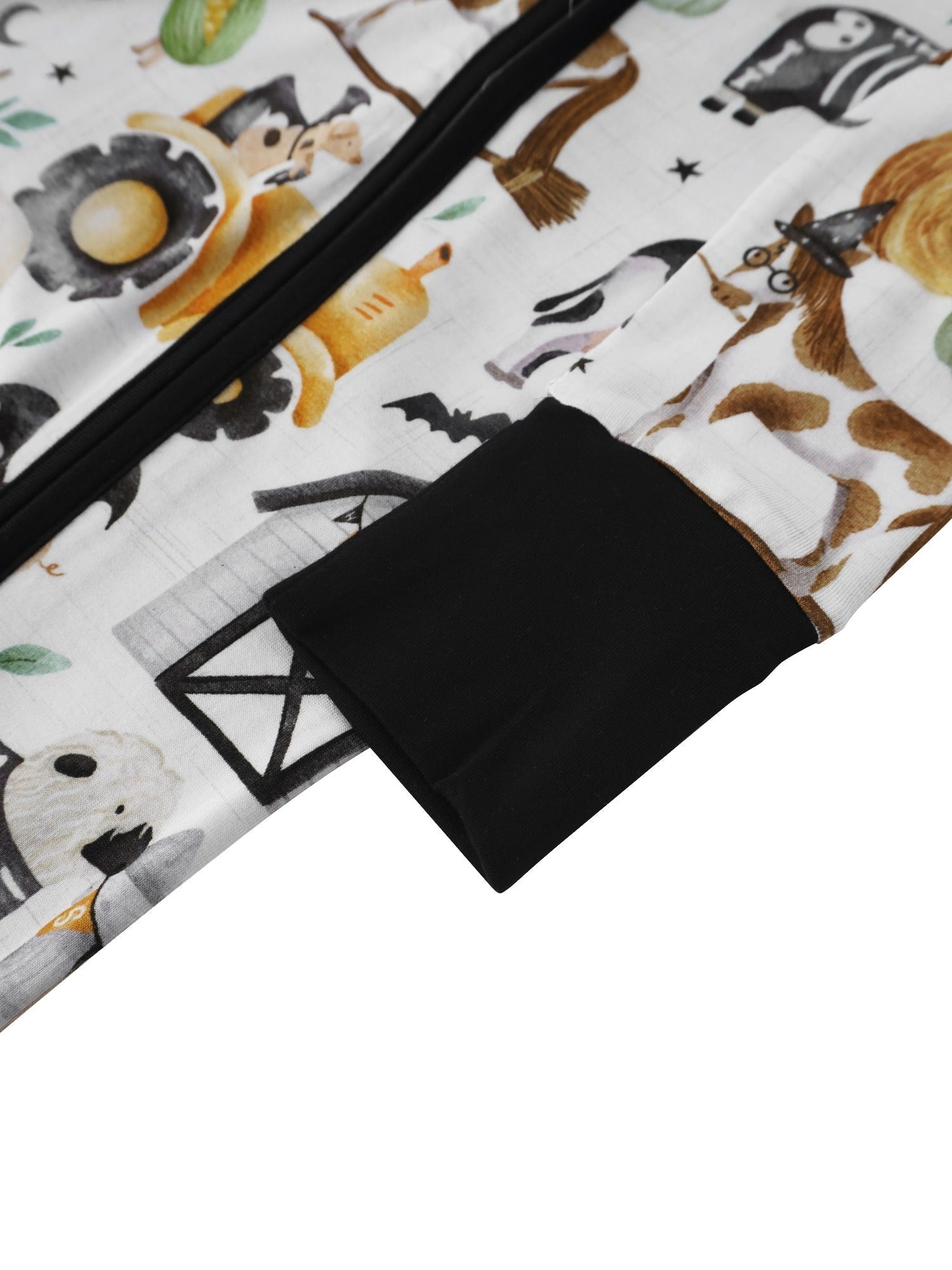 PoshTOT Halloween Farm Bamboo Baby Convertible Zippy Romper