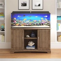 Alta Vista 50 - 75 Gallon Aquarium Stand, Rustic Oak - BIG FRENCHIES