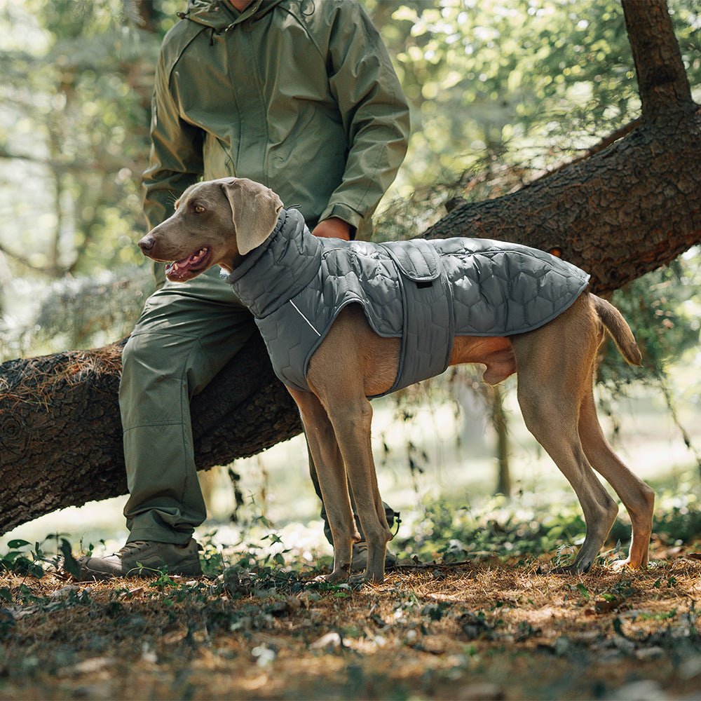Thick and warm dog clothing outdoor cotton coat vest for winter warmth