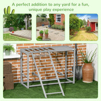 Chicken Activity Play with Swing Set for 3–4 Birds, Wooden Chicken Coop Accessory with Multiple Perches & Hen Ladder, Gr