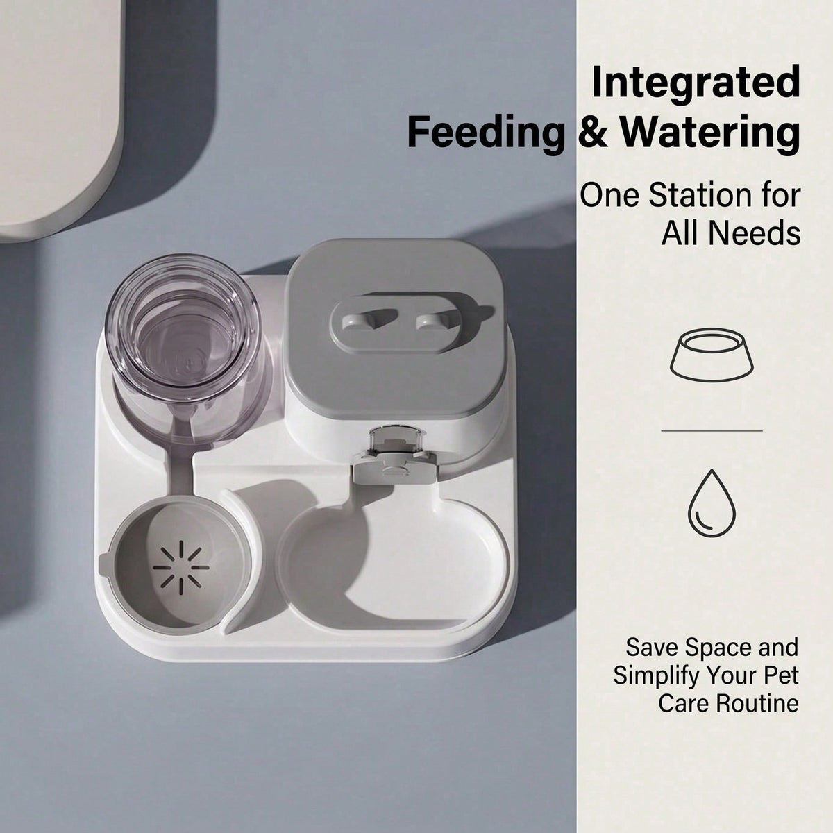 4 Colors Gravity Pet Feeder Water Dispenser Cute Cat Shaped Automatic Food Water Bowl Large Capacity Detachable Stable A