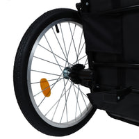 2-in-1 Bike Trailer & Push Cart for Pets - Detachable Bike Hitch & Push Handle Included - Quick Release Wheel, Internal 