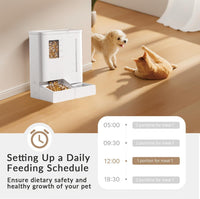 Waithem WiFi Automatic Pet Feeder & Waterer 2-in-1 Set App-Controlled, 2-Week Capacity, Detachable &Washable, Moisture-P