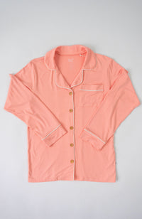 Peach | Adult Button Pajama Top