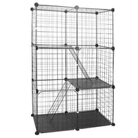 Cat Cage DIY Indoor Pet House, Small Animal House. Detachable Playpen With 3 Doors And 3 Layers, Suitable For Kittens, P